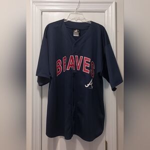 Vintage Atlanta Braves 2001 Men's Blue Red Jersey size XL